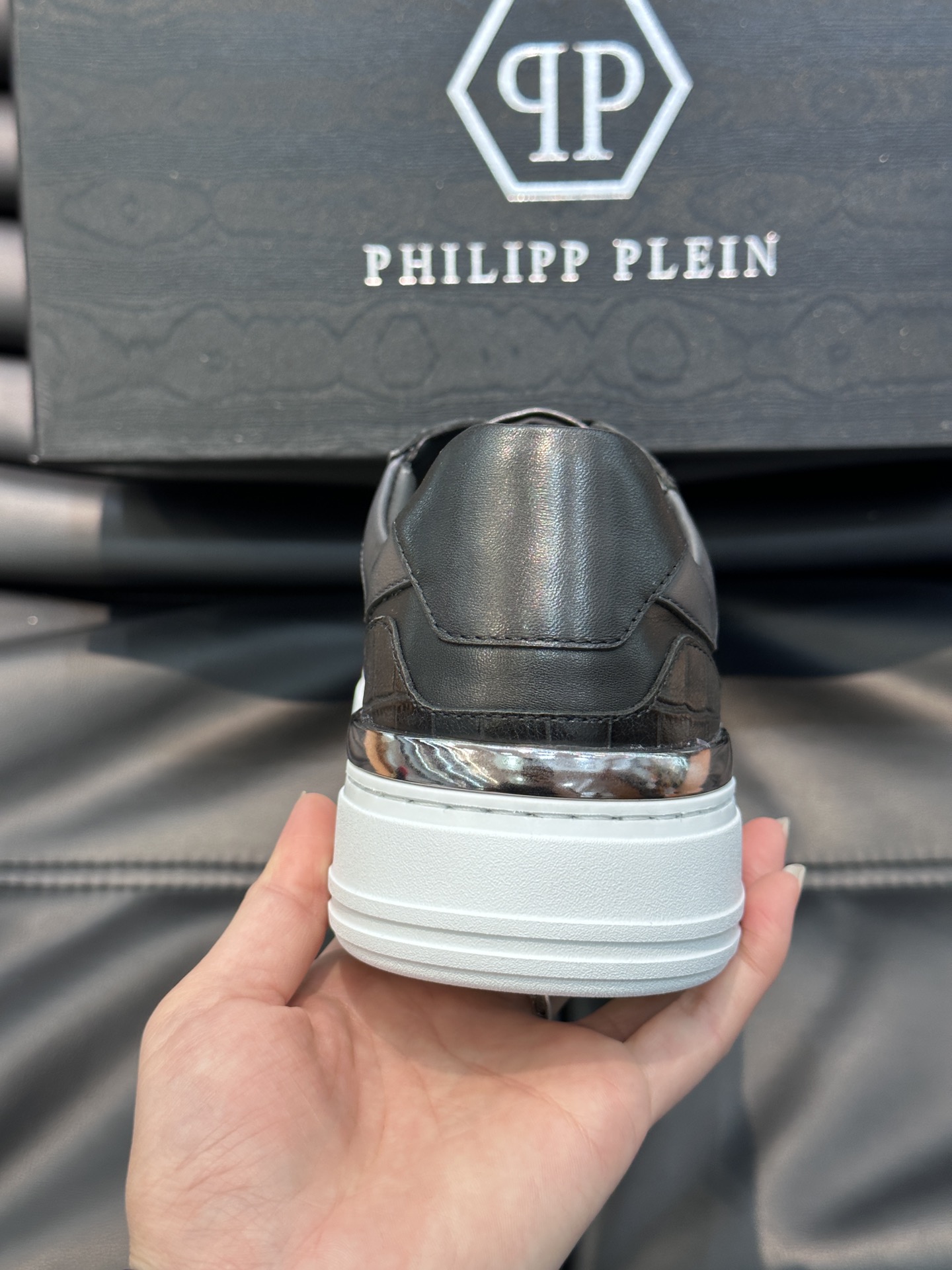 PHILIPPPLEIN-菲利普普莱茵德国潮牌男士低帮板鞋牛皮拼色设计鞋面皮牛皮打造牛皮内里超轻大底脚感