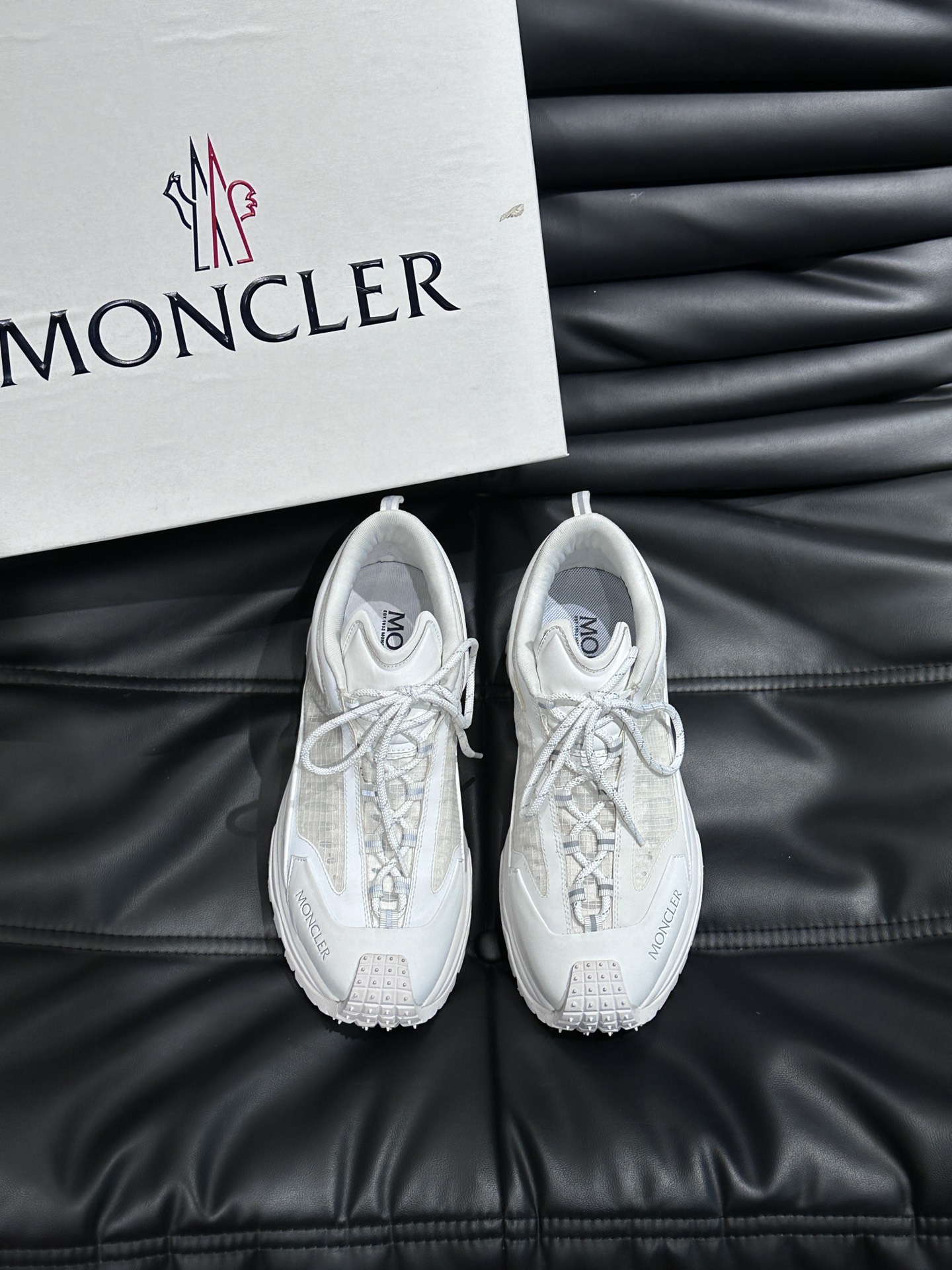 Moncler Scarpe Sneaker Splicing Uomini Gomma Fashion Pantaloni da tuta