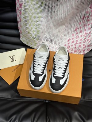 Louis Vuitton Skateboard Shoes Sneakers White Women Cowhide Rubber Casual