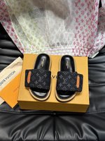 Louis Vuitton Shoes Sandals Slippers Unisex Men Fabric Mini
