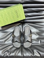 Gucci Shoes Slippers Top Quality Website
 Men Cowhide Genuine Leather Spring/Summer Collection Fashion
