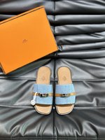Hermes Shoes Slippers Buy Best High-Quality
 Men Cowhide Genuine Leather