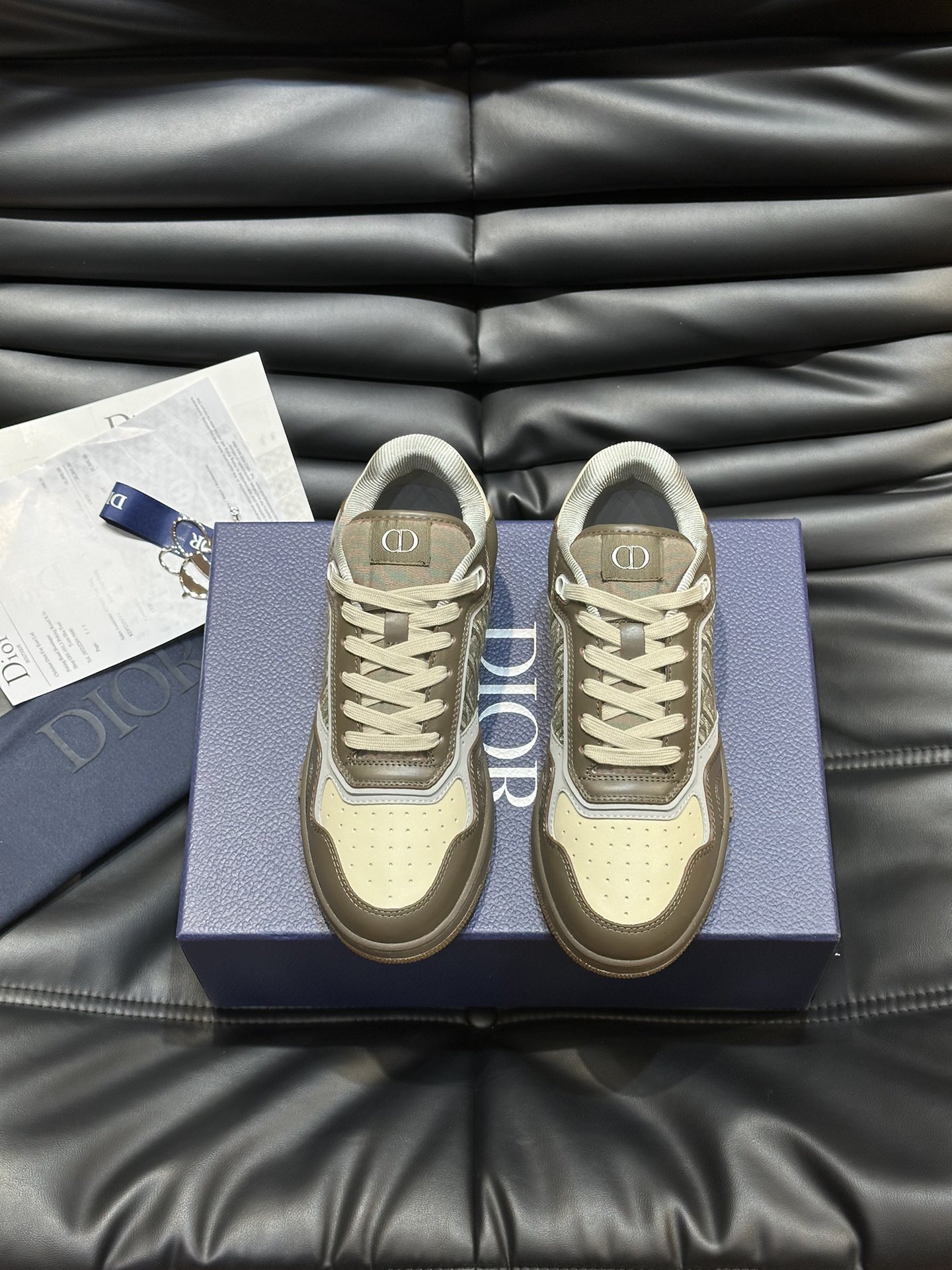 Dior Replica
 Shoes Sneakers White Printing Unisex Cotton Cowhide Rubber Oblique Low Tops