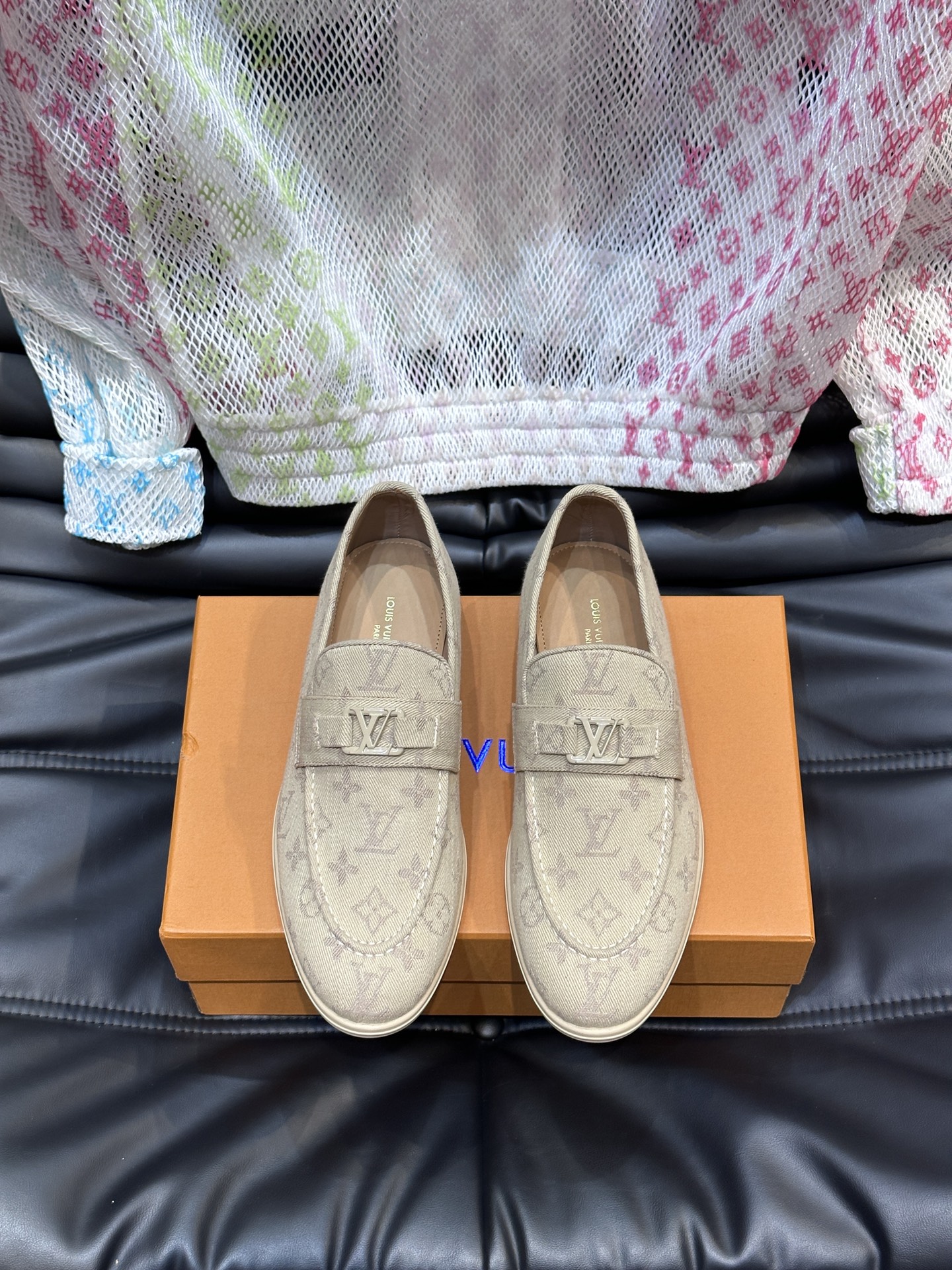 Louis Vuitton Shoes Loafers Men Canvas Rubber Casual