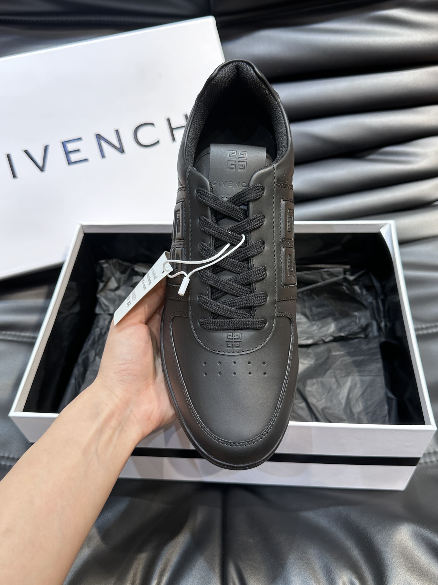 Givenchy Men's Black Leather Low-Top Runner Sneakers - Size 39-44 7 i1714974810 3091 6