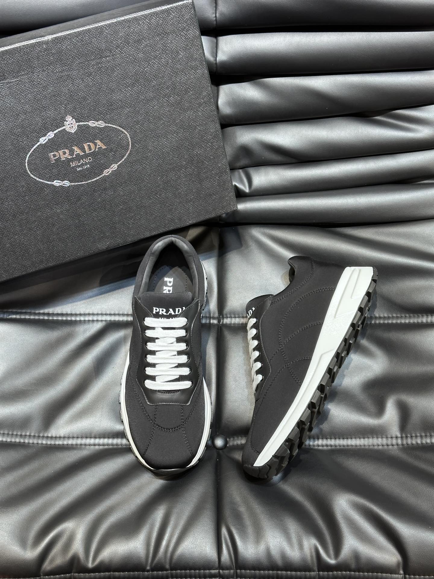 Prada Haute Couture Classic Luxury Leather Shoe Loafer Shoes Ref 2