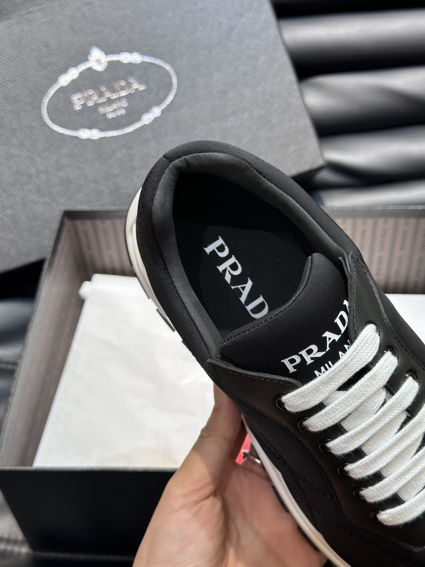 Prada Haute Couture Classic Luxury Leather Shoe Loafer Shoes Ref 7
