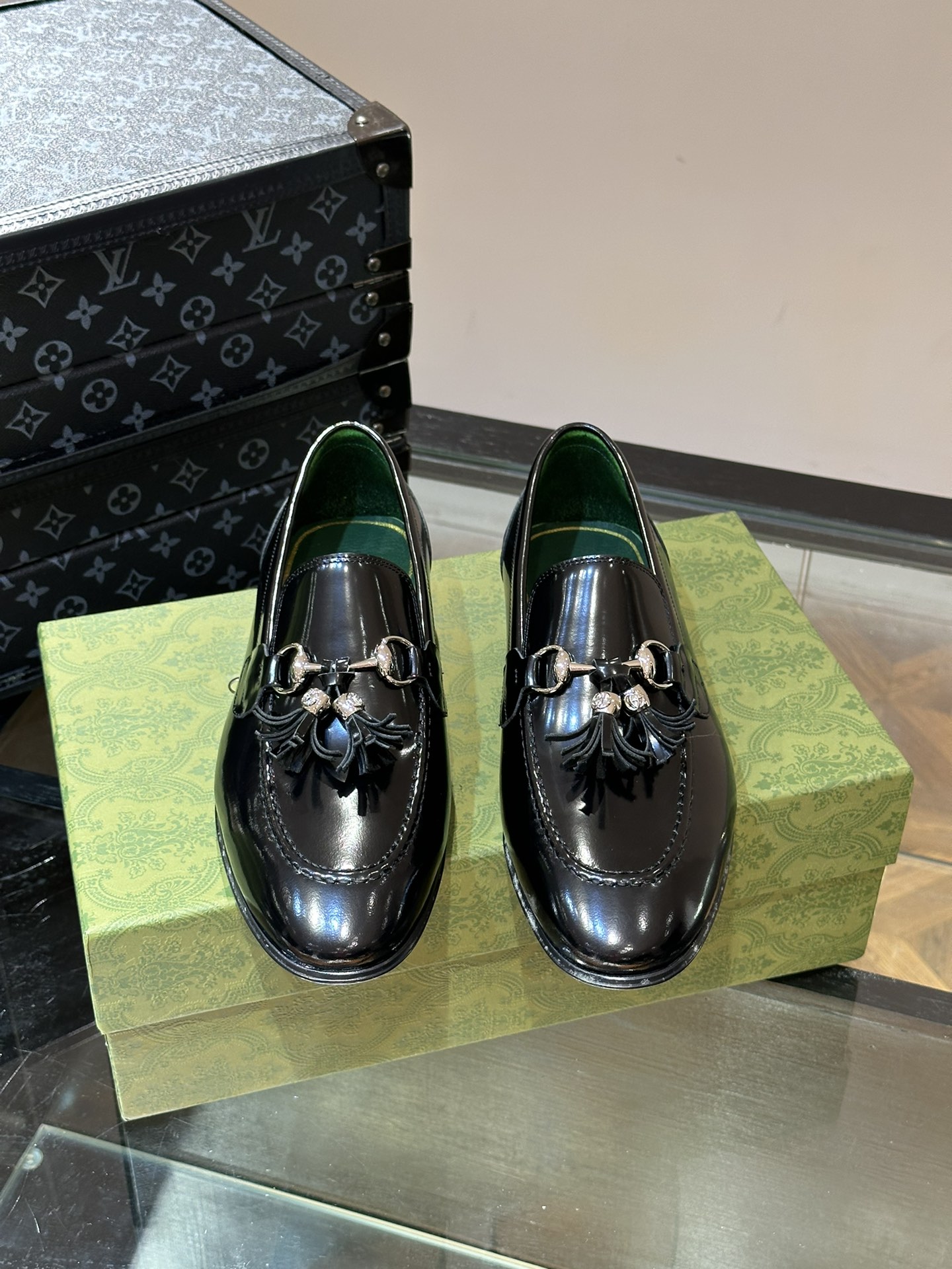 Gucci Leren Schoenen Oxford Mannen Koeienhuid Echt leer Casual