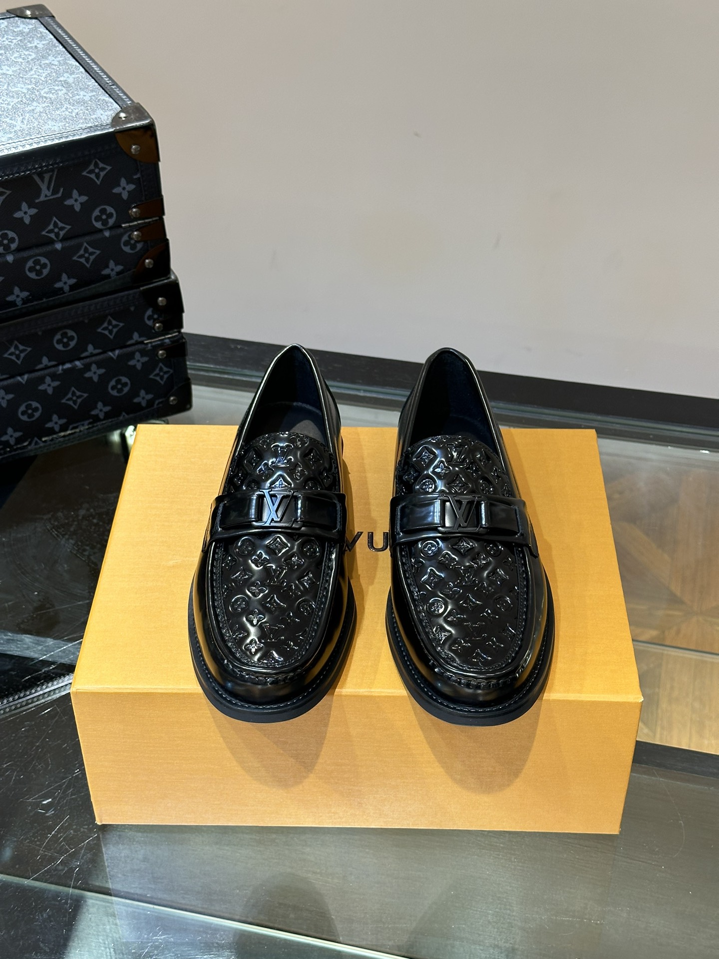 Louis Vuitton Leren Schoenen Oxford Mannen Kalfsleer Koeienhuid Rubber Casual