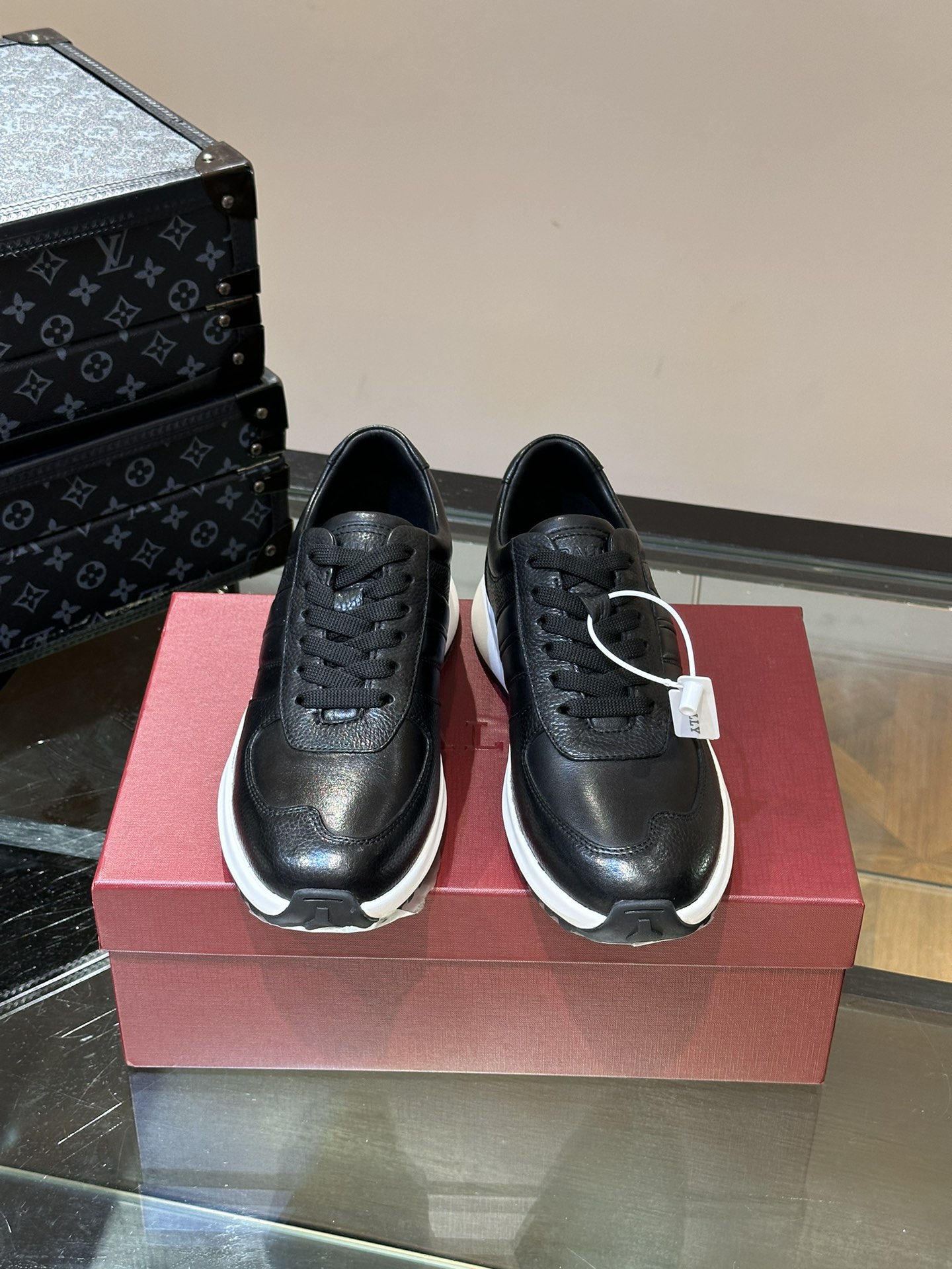 Bally Sportschoenen Casual Schoenen Splijten Mannen Koeienhuid Rubber Casual