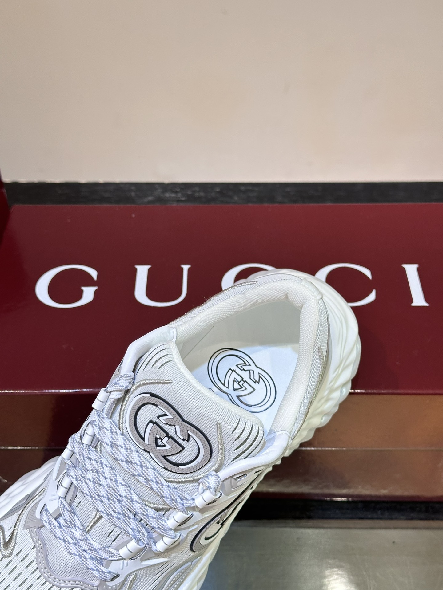 GucciRiPPle系列2024ss情侣款休闲运动鞋购入原版精准复.刻！还原细节品质GucciRiPP