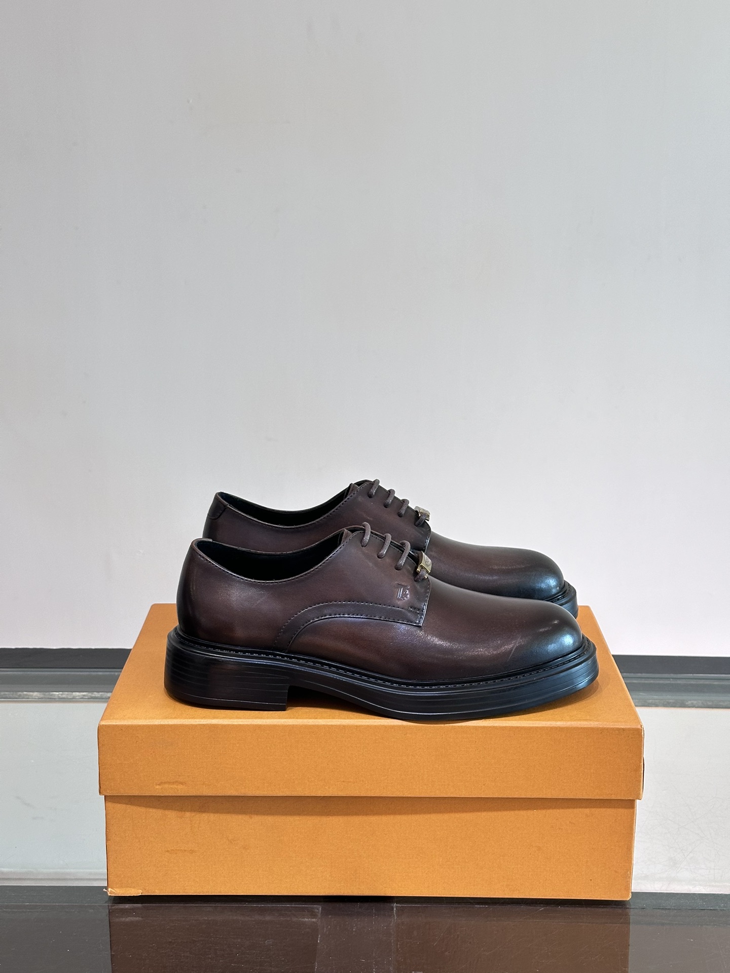 TOD’S Leren Schoenen Oxford Mannen Koeienhuid Rubber Casual