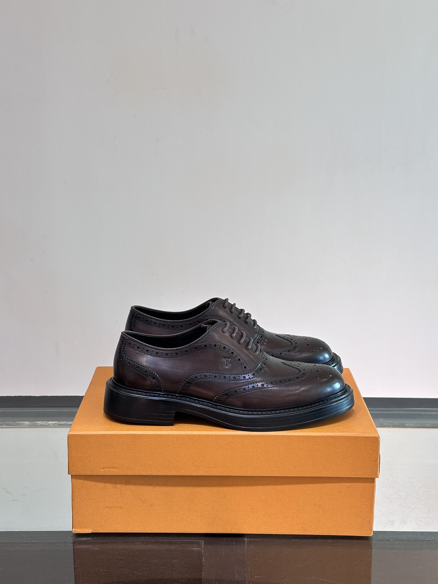 TOD’S Leren Schoenen Oxford Kwaliteit AAA+ replica
 Mannen Koeienhuid Rubber Casual