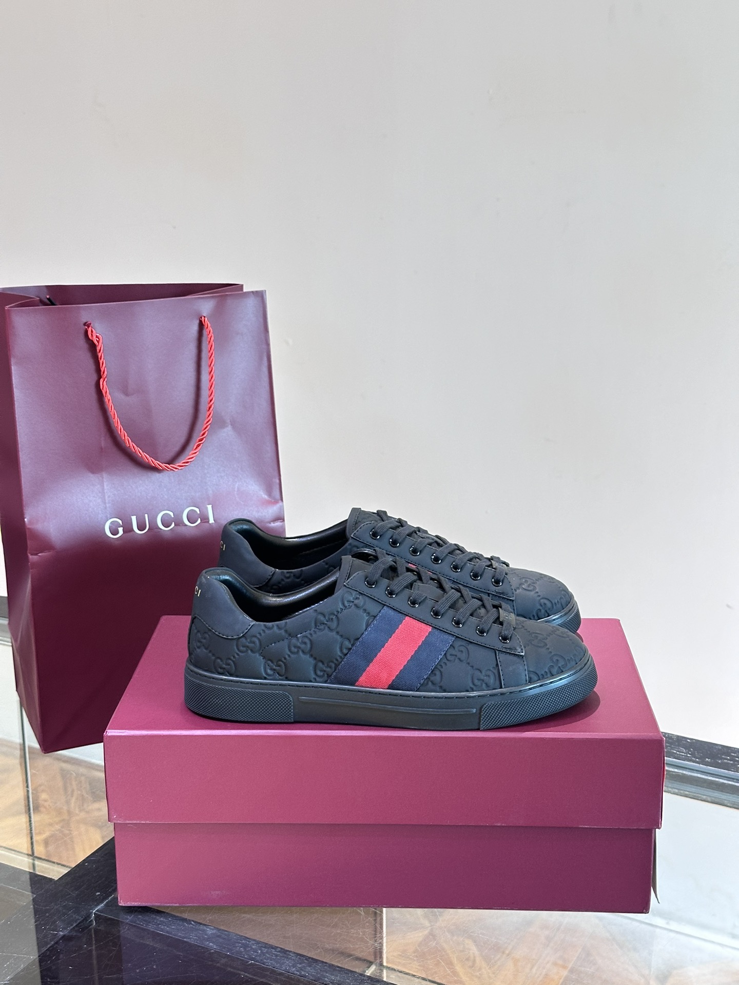 Gucci Schoenen Skateboardschoenen Sportschoenen Wit Unisex Rubber Laag boven