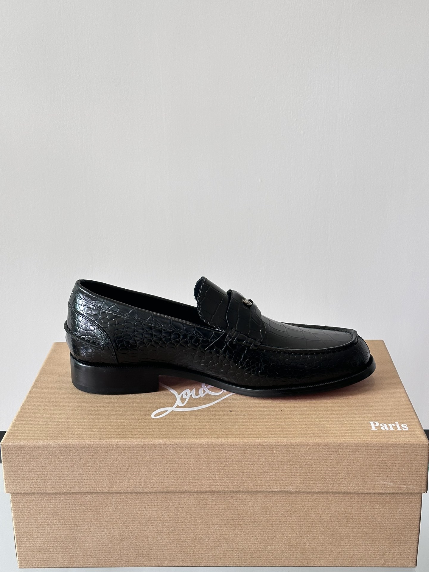 Christia*.Loubouti*高端男士商务正装皮鞋，原版真牛皮大红底，意大利进口牛皮大底，头层牛