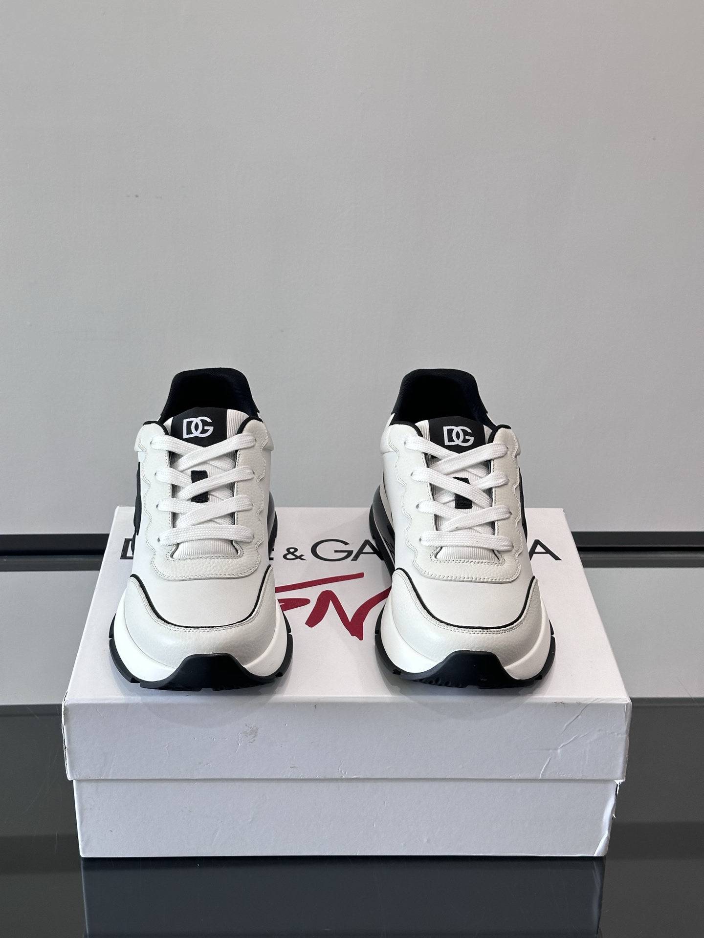 Dolce&Gabbana Leather Lace-Up Sneakers - Stylish, Comfortable, and Durable 3 i1758783368323 4845 0 1