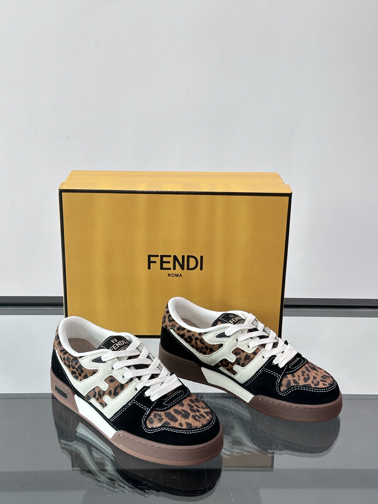 Fendi Match Leather and Fabric Sneakers with FF Logo - Stylish & Comfortable 6 i1758961907925 926 0 4