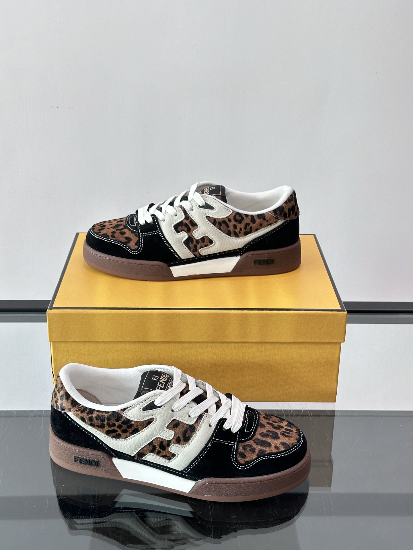 Fendi Match Leather and Fabric Sneakers with FF Logo - Stylish & Comfortable 5 i1758961907945 7897 0 3