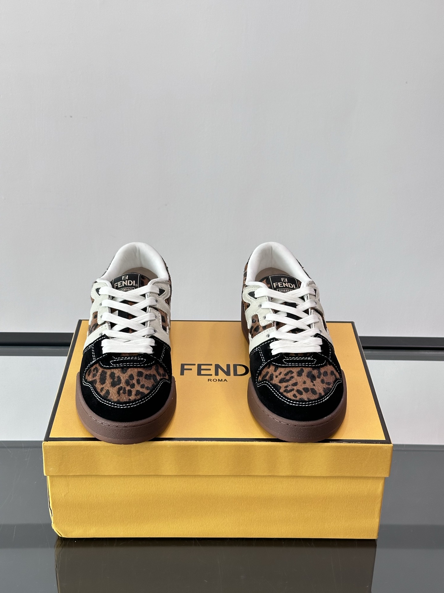 Fendi Match Leather and Fabric Sneakers with FF Logo - Stylish & Comfortable 3 i1758961909401 5402 0 1