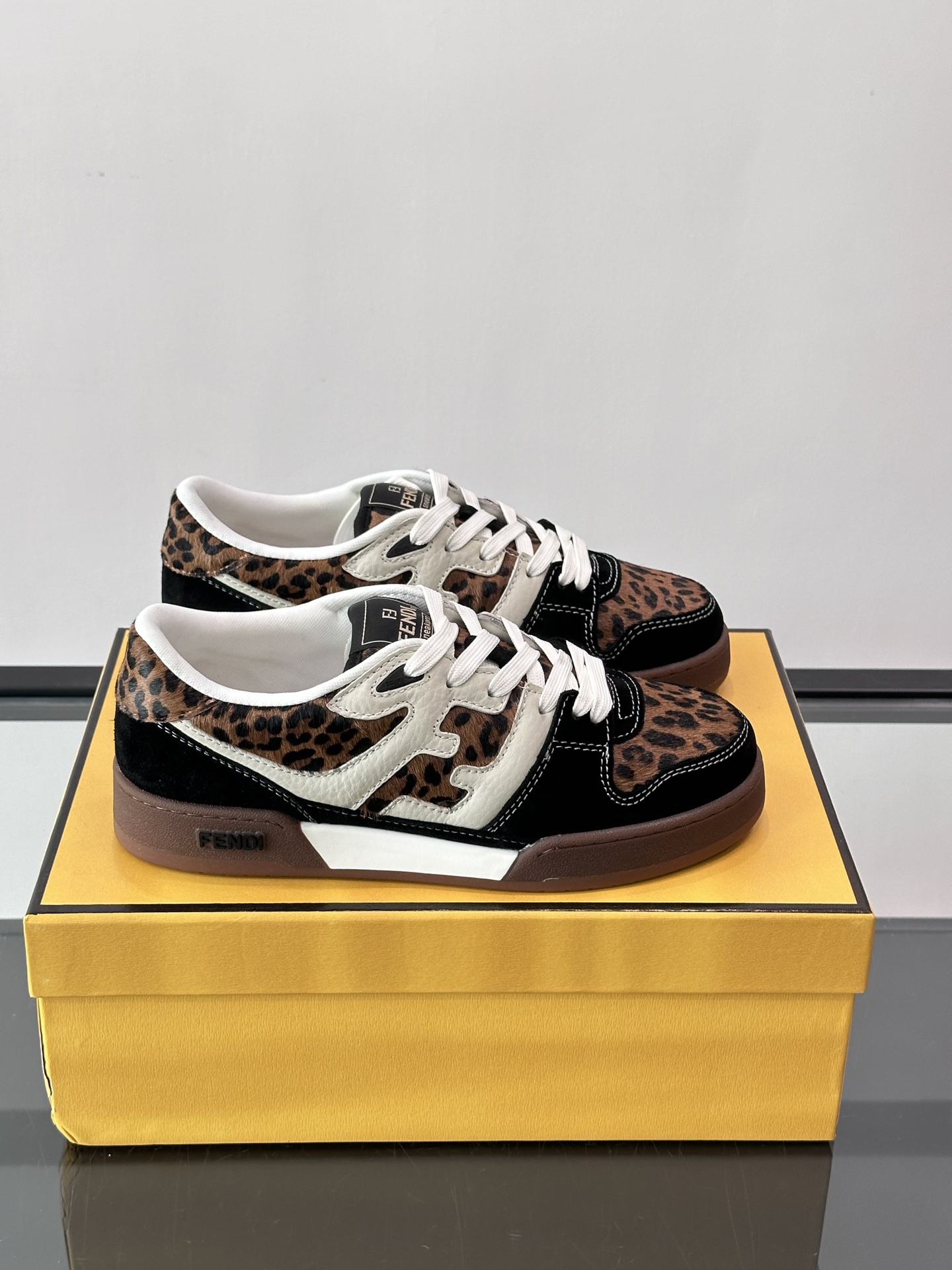 Fendi Match Leather and Fabric Sneakers with FF Logo - Stylish & Comfortable 2 i1758961909492 7948 0 0