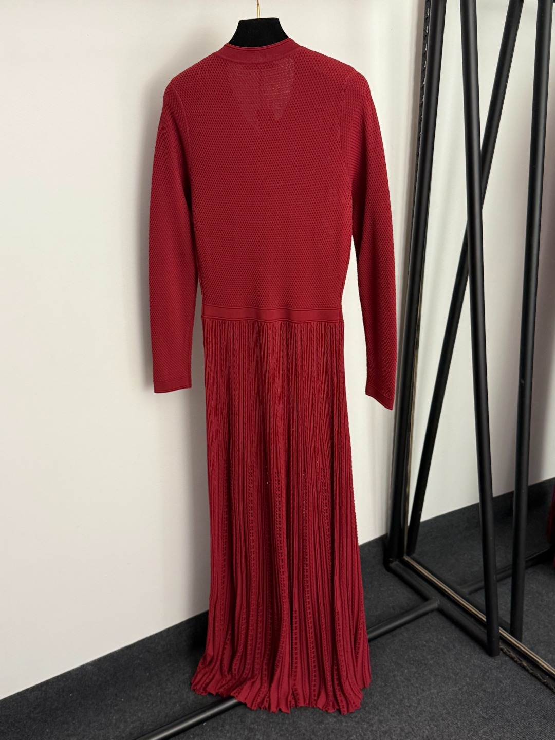 Maje Knit Long Sleeve Midi Dress - Elegant Button-Down Style 4 o 1j6n7gekm18agdlm1q7j1469canc