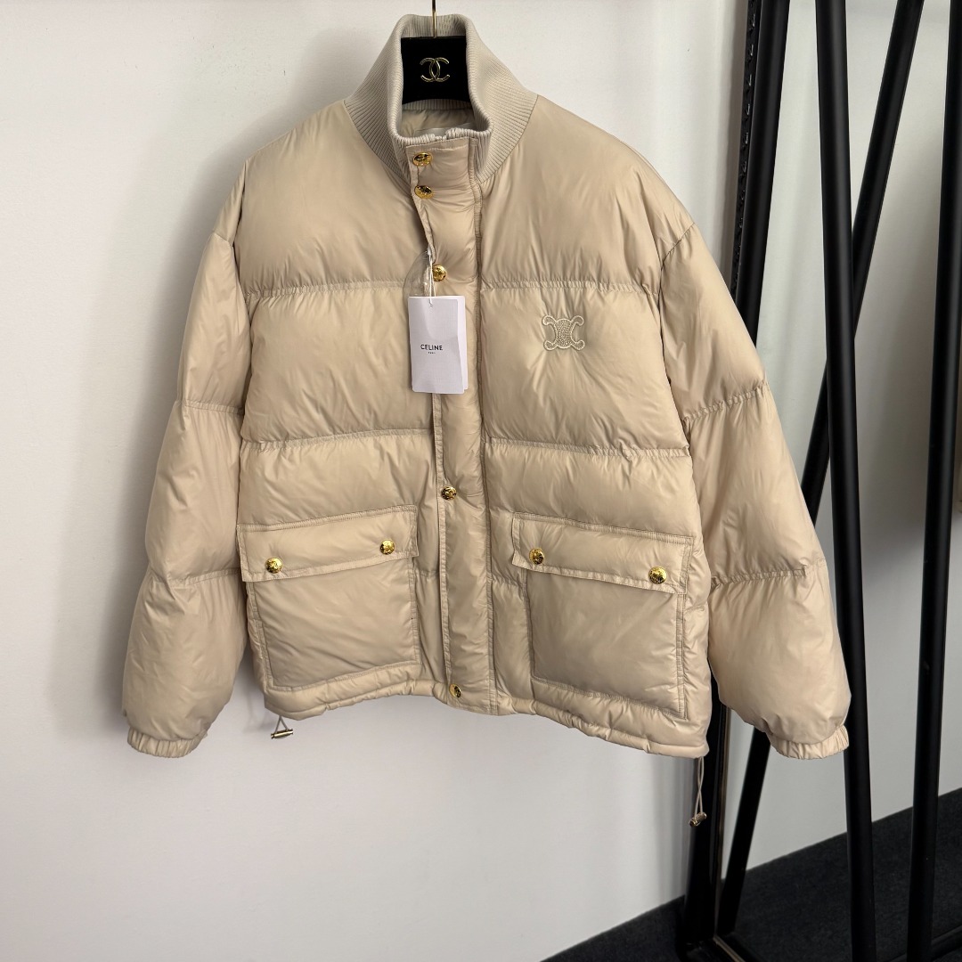 Celine Beige Puffer Jacket