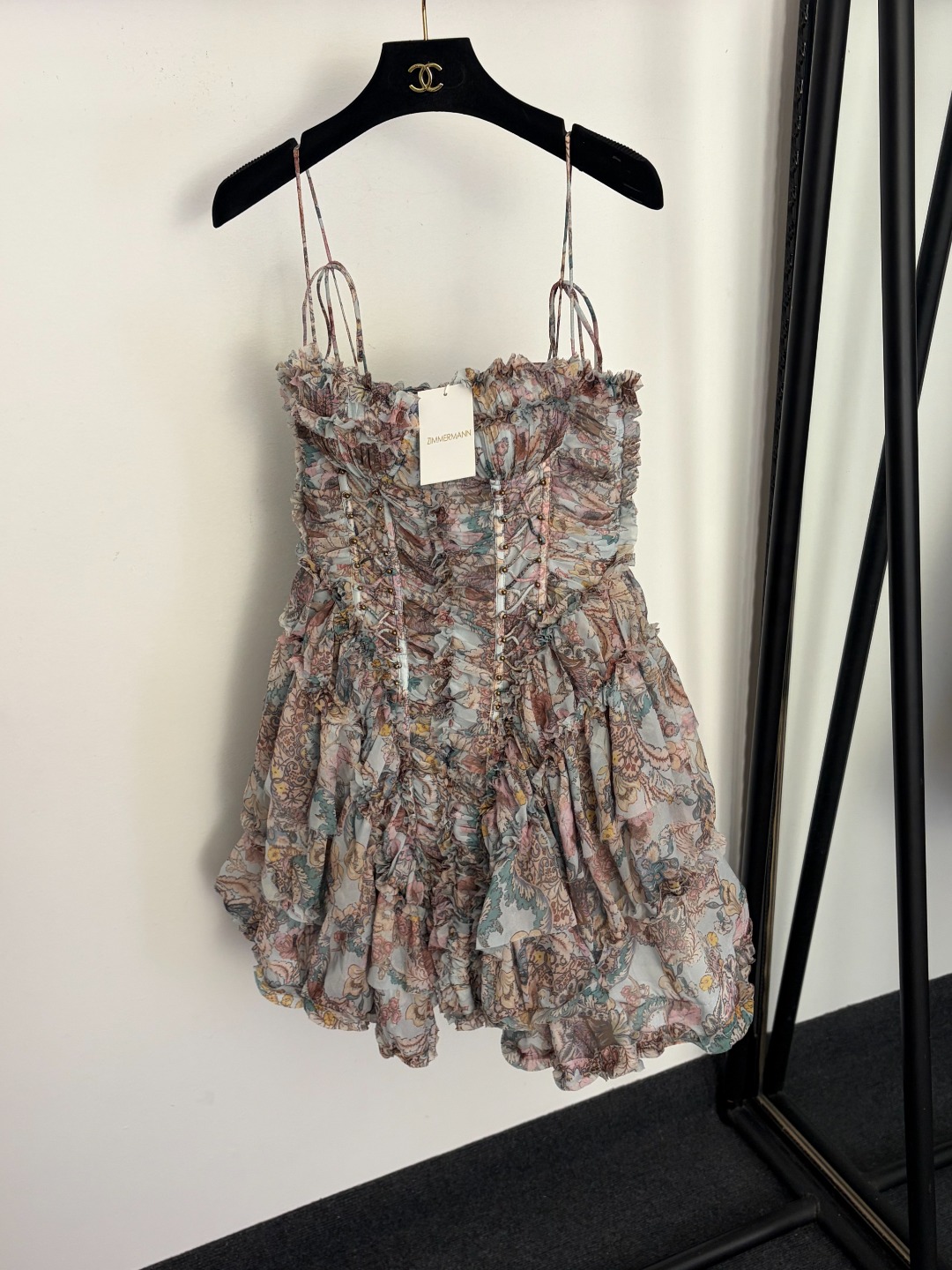 NO:783141,Model number 20261367 Zimmermann's latest style small gold bead floral tube top suspender dress cake skirt, S-XL, light blue, [M size bust 84, waist 68, length 73; weight 0.440Kg], Zimmermann-clothing, skirts,19860909款号20261367 Zimmermann*新款 小金珠碎花抹胸吊带连衣裙 蛋糕裙,S-XL,浅蓝色,【M码胸围84,腰围68,长73；重量0.440Kg】,兹默曼-服装,skirts,,Women's clothing