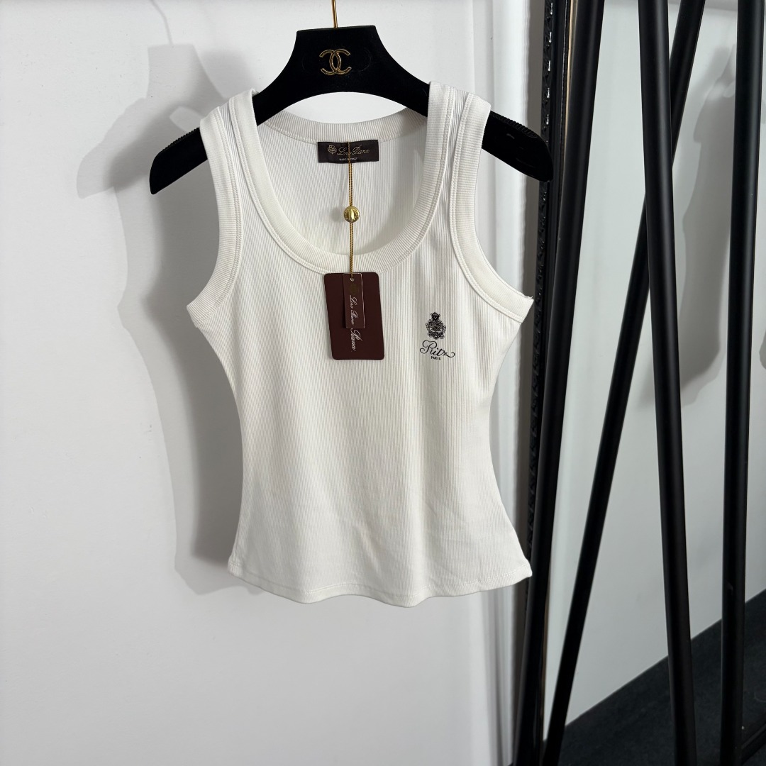 NO:858306,Model number 20263922 Loro Piana*LP new style simple letter printed slim vest, white, black, SML, [M size bust 74, length 56; weight 0.140kg], women's clothing, loro piana, loro piana,19860909款号20263922 Loro Piana*LP新款 简约字母印花修身背心,白色,黑色,SML,【M码胸围74,长56；重量0.140kg】,女装,loro piana,loro piana,,Women's clothing