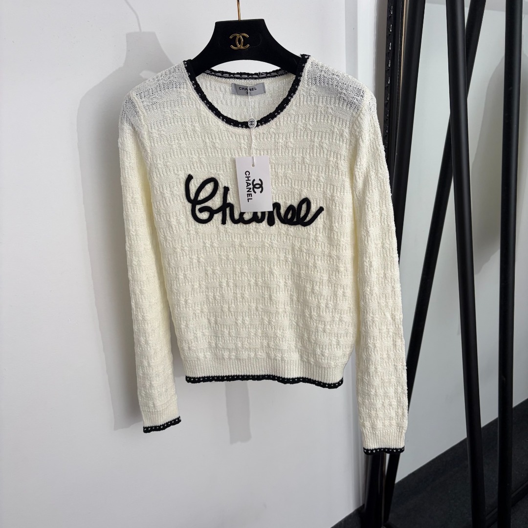 NO:888354,Model No. 20264645 Chane* new logo letter pullover long-sleeved sweater, off-white, pink, black, [one size fits all shoulder width 36, bust 86, sleeve length 59, length 53; weight 0.290kg], Chanel-clothing, chanel, chanel,19860909款号20264645 Chane*新款 logo字母套头长袖针织衫,米白色,粉色,黑色,【均码肩宽36,胸围86,袖长59,长53；重量0.290kg】,香奈儿-服装,chanel,chanel,,Women's clothing