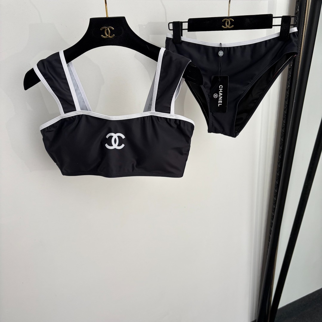 NO:942783,Model number 20265883 Chane* new bikini swimsuit suit, Xiaoxiang logo printed camisole + briefs, black, S-XL, [XL size weight 0.150kg], Chanel-clothing, chanel, chanel, swimsuits, bikinis,19860909款号20265883 Chane*新款比基尼泳衣套装,小香logo印花吊带背心+三角内裤,黑色,S-XL,【XL码重量0.150kg】,香奈儿-服装,chanel,chanel,swimsuits,bikinis,,Women's clothing