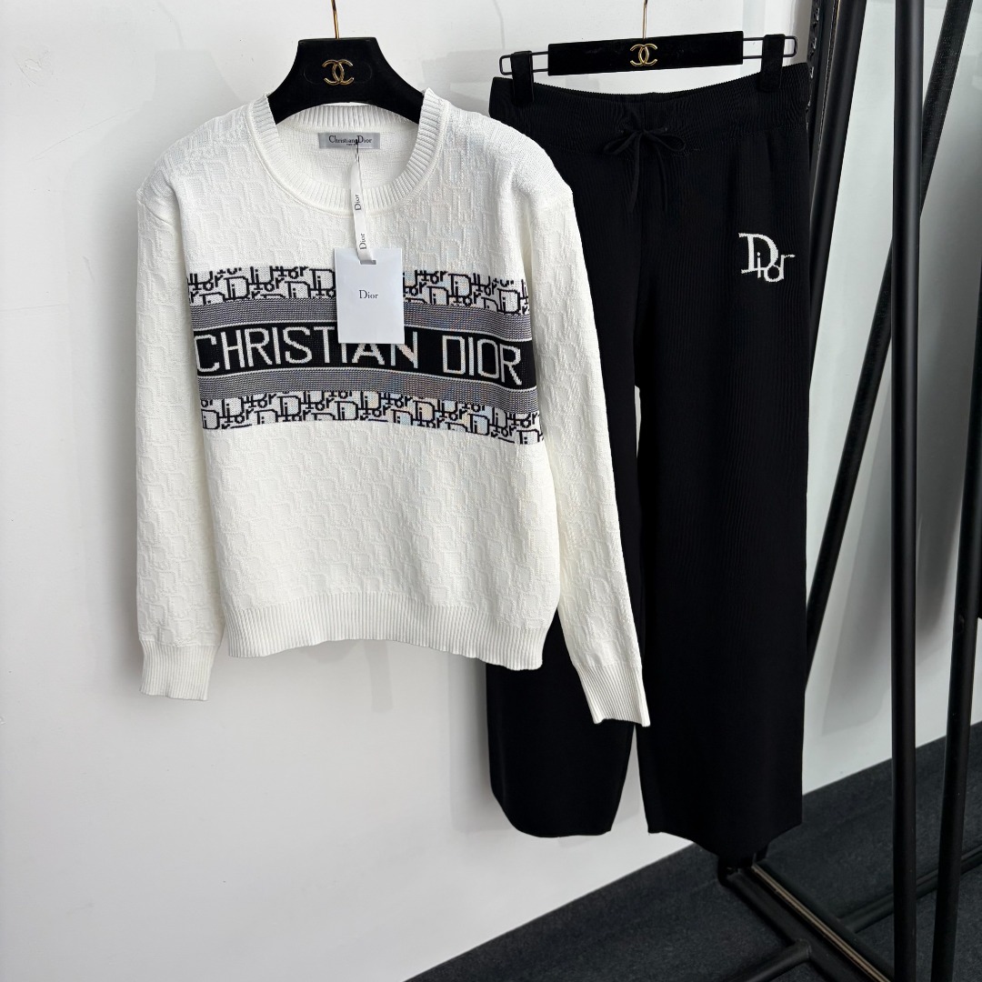 dior oblique knit tracksuit
