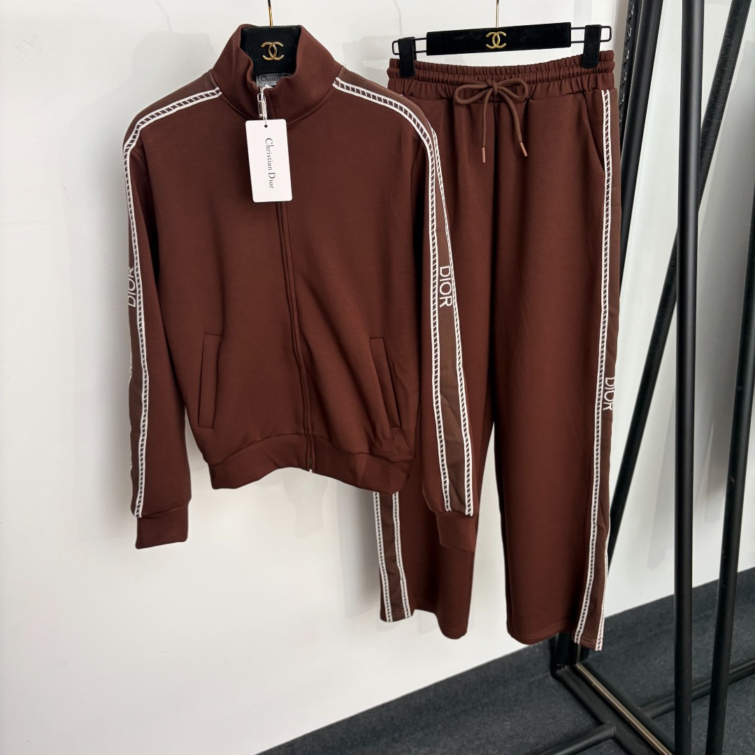 dior logo tape tracksuit
