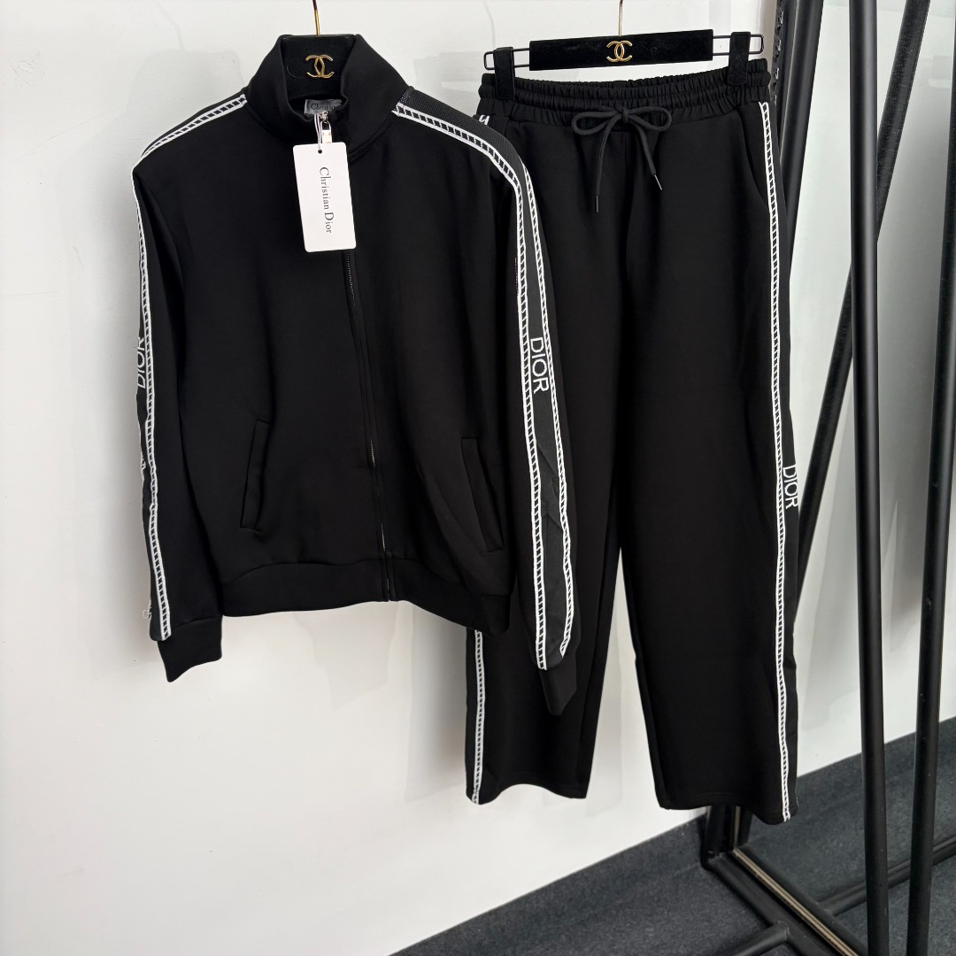 dior logo tape tracksuit