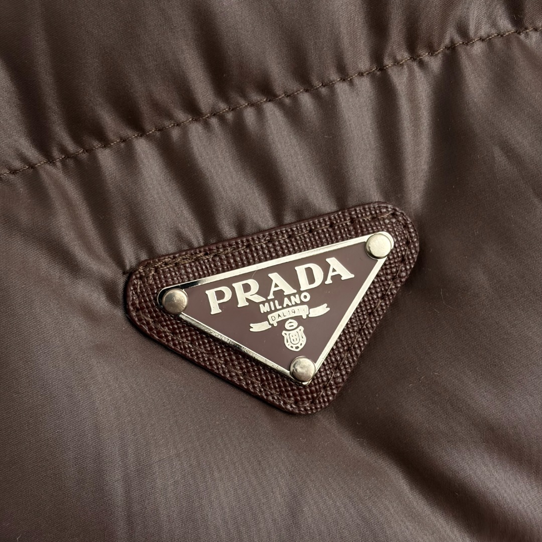 Prada Brown Puffer Vest