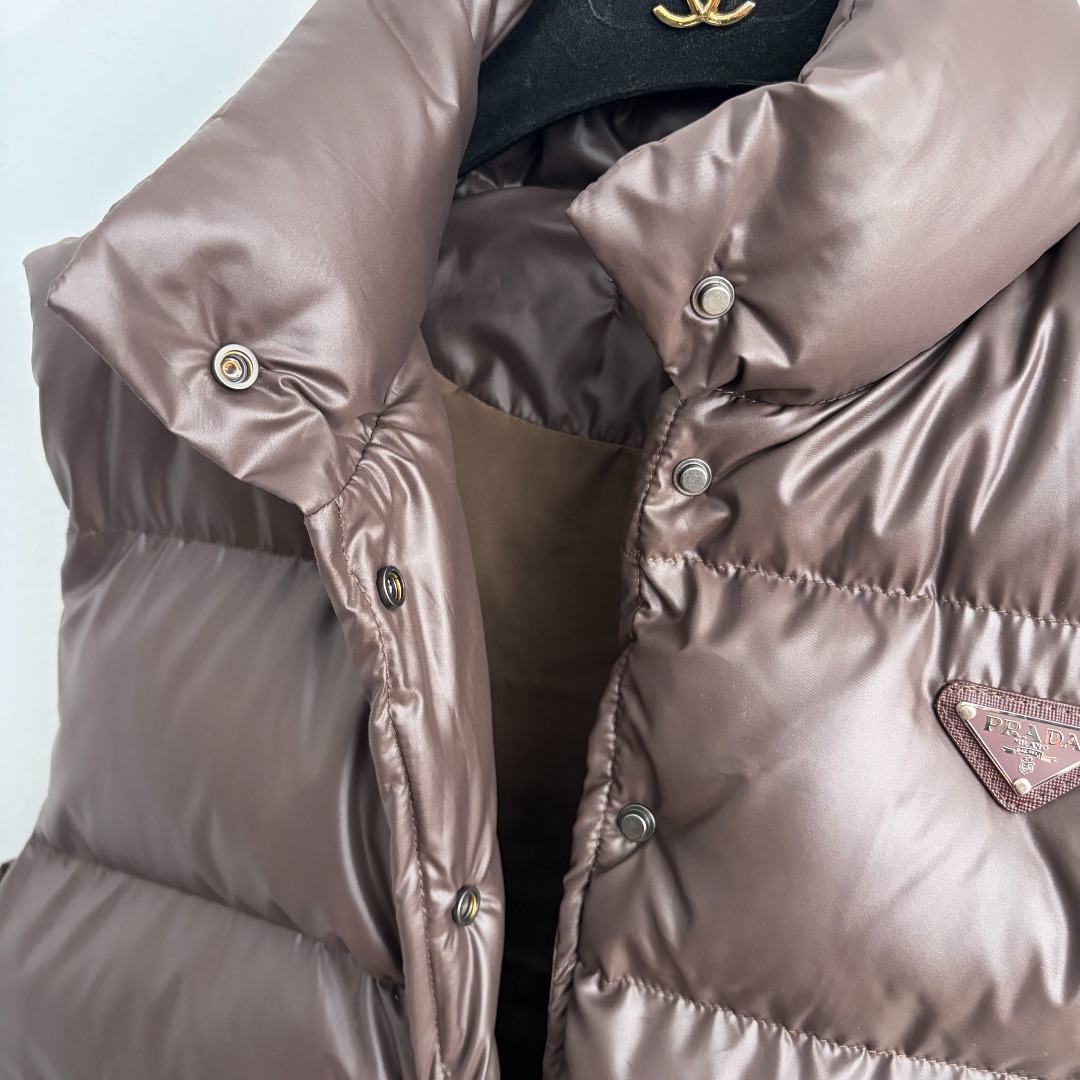 Prada Brown Puffer Vest