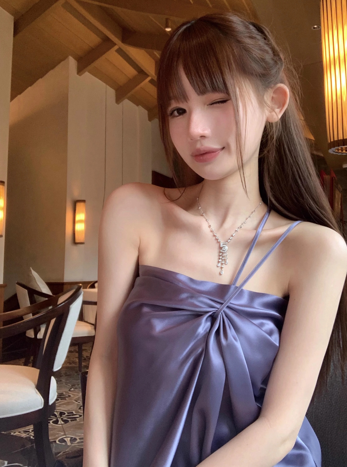 NO:635741,The effect of the tassel necklace on the body is really beautiful, necklace, Cartier high-end jewelry19860909流苏项链上身效果真的绝美,,necklace,卡迪亚高端饰品,Jewelry