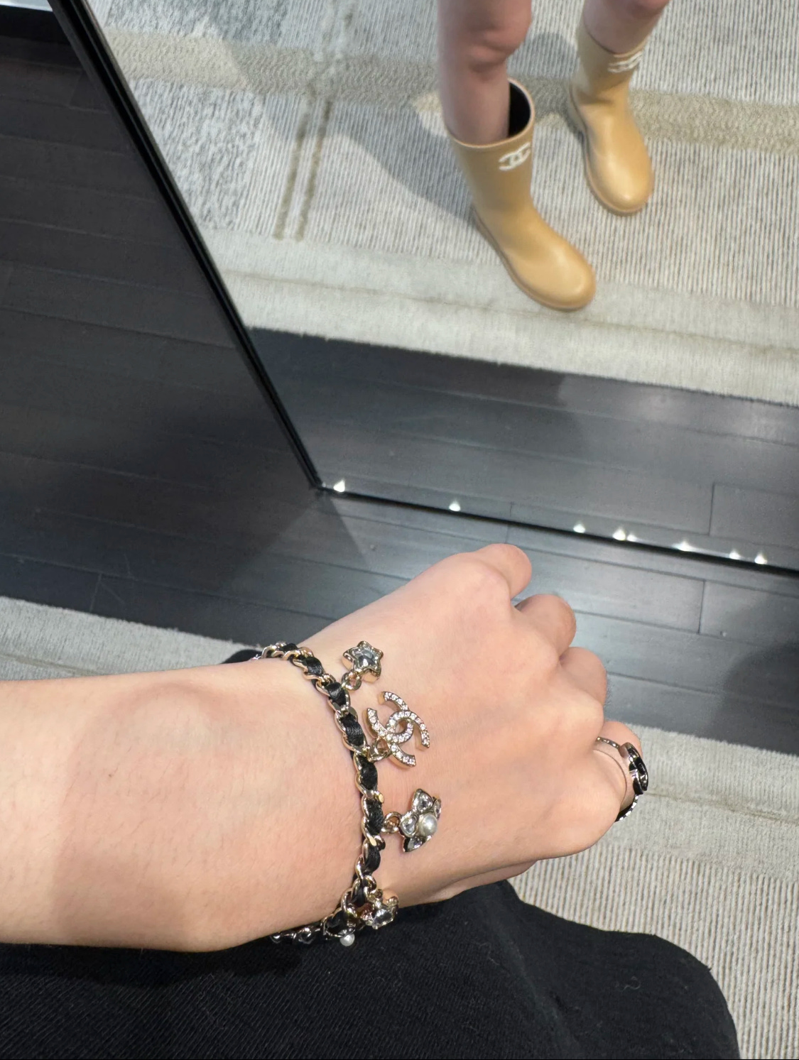 Chanel Gold Charm Bracelet with Leather and Crystal Accents 10 i1754908287256 8180 0 8