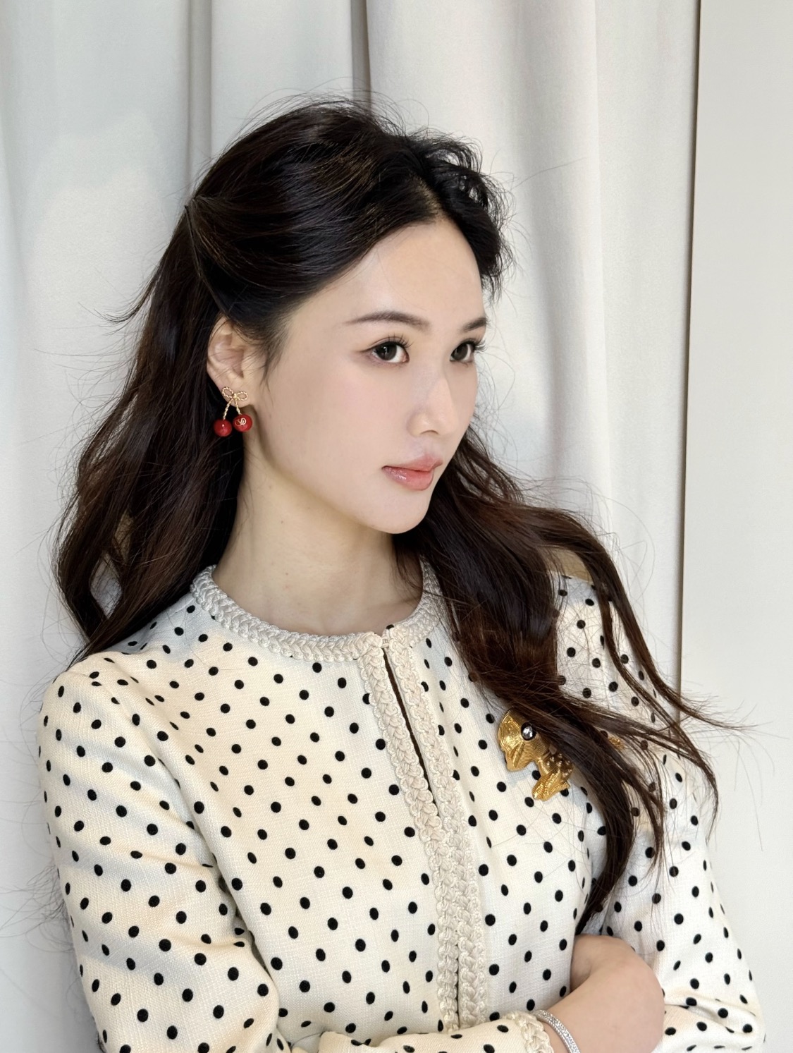 杨紫同款红樱桃耳环太甜啦