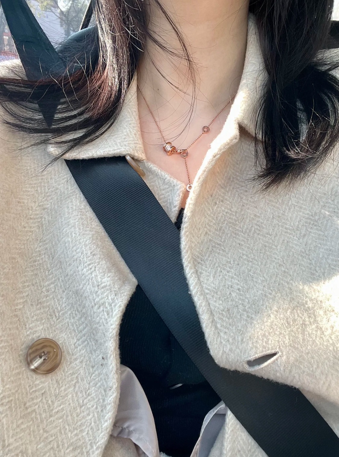 bv小蛮腰mini弹簧项链上身太秀气精致啦