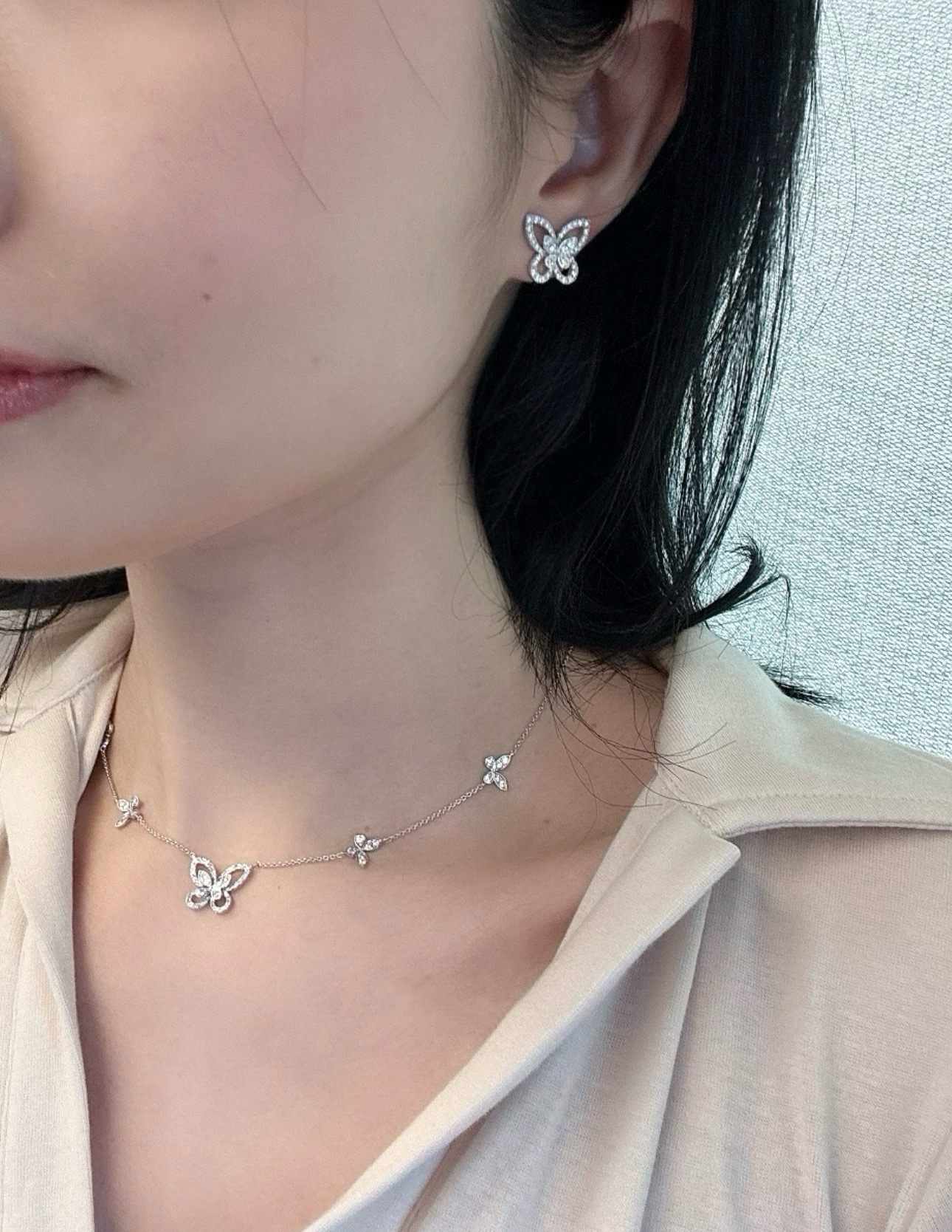 幻影蝴蝶系列耳钉项链都有