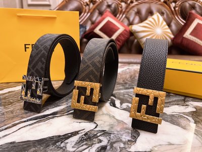Fendi Belts Buy Luxury 2023 Lychee Pattern Cowhide