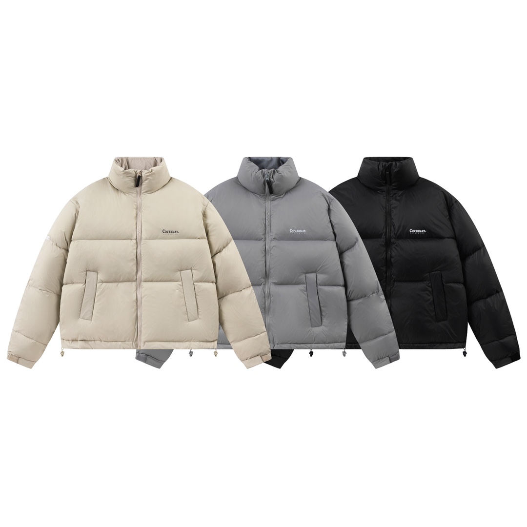 Y.C. 503# Korean Double-Level Short Coats in Almond, Black, Gray (S, M)