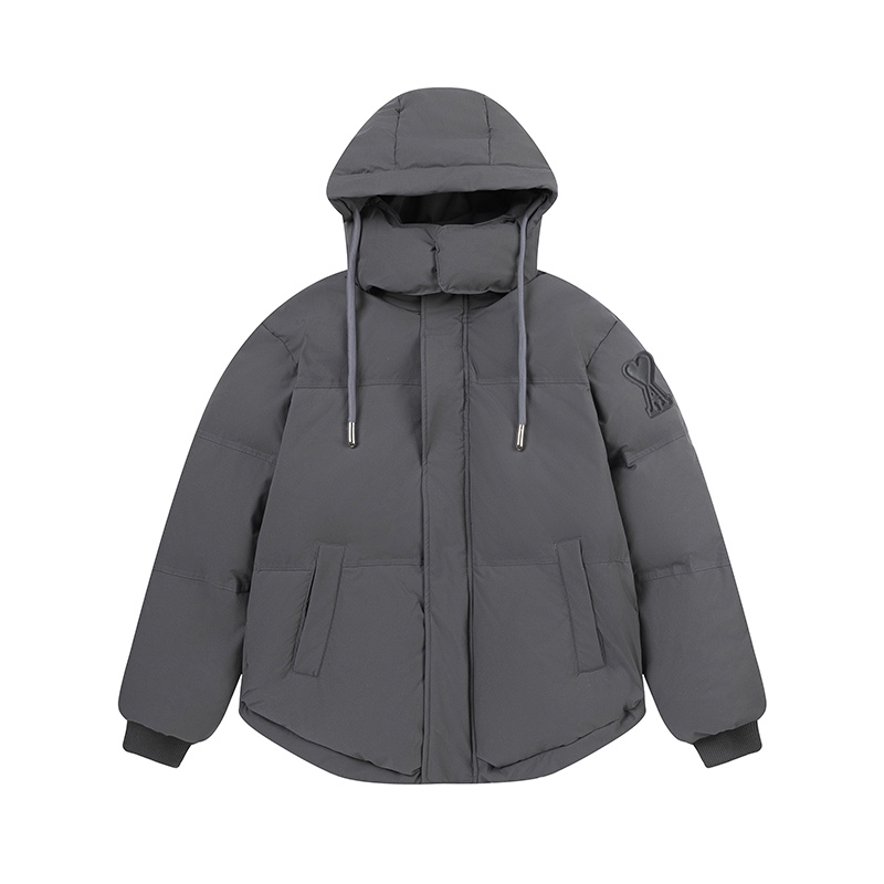 High-Quality Windproof Winter Jacket with Waterproof Features in Black Grey - 图片 4