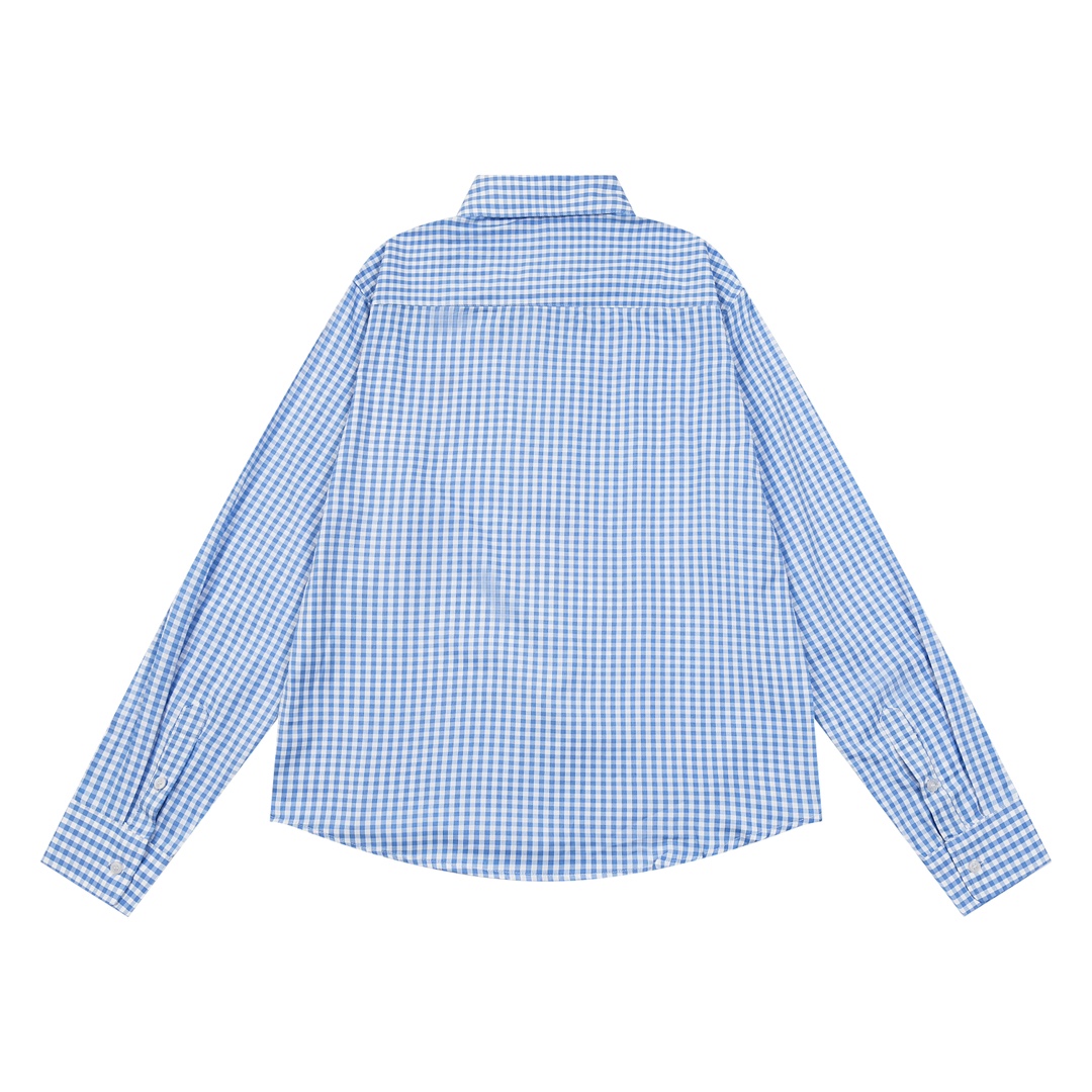 Custom-Made Shoulder-to-Shoulder Cell Shirt in Black, Blue, and Red (173). - 图片 7