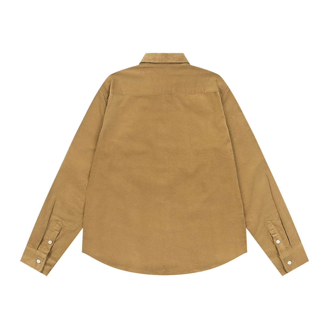 Fashionable Lantern Velvet Shirt in Navy Blue and Sand Dunes – Y.C 836 Collection - 图片 4