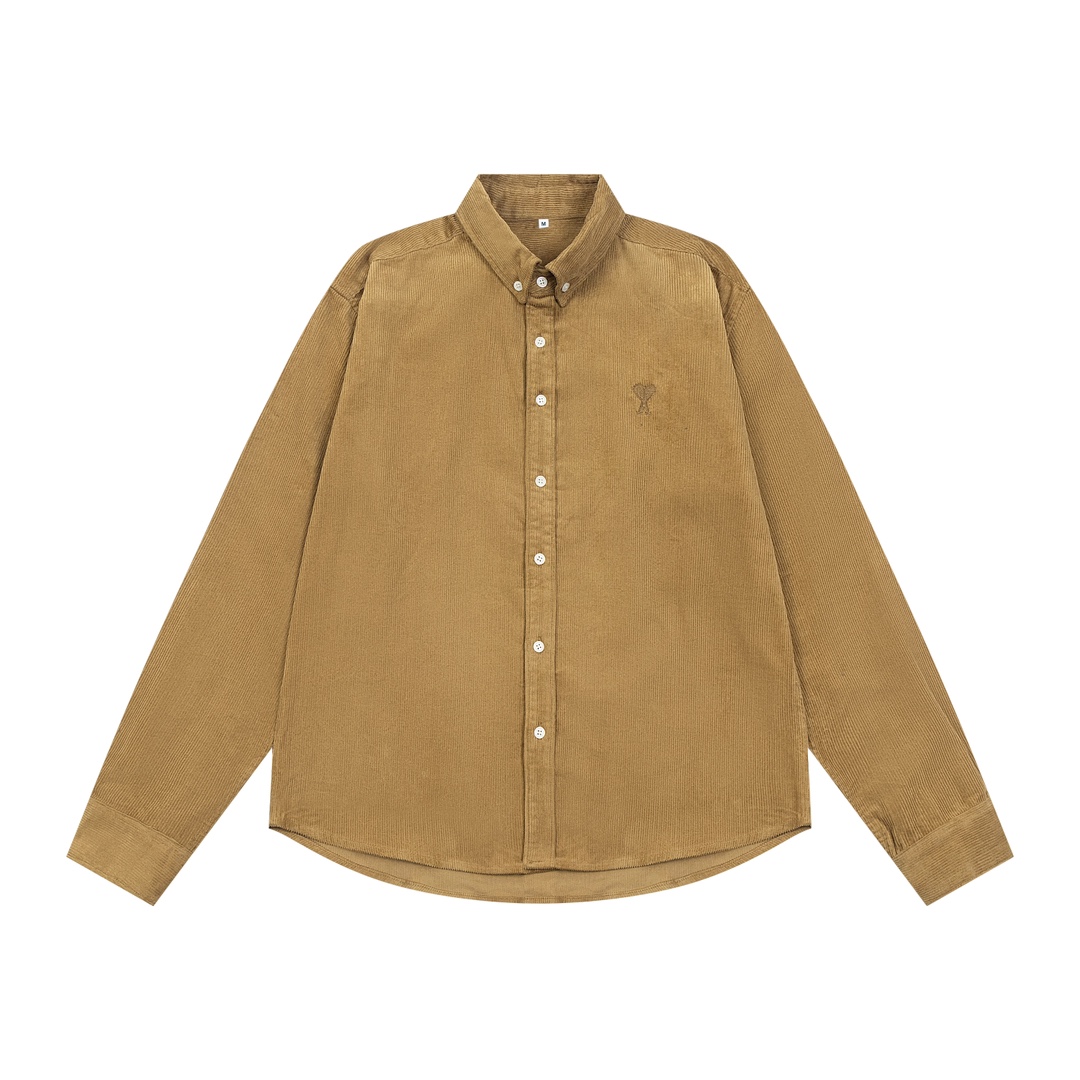 Fashionable Lantern Velvet Shirt in Navy Blue and Sand Dunes – Y.C 836 Collection - 图片 3