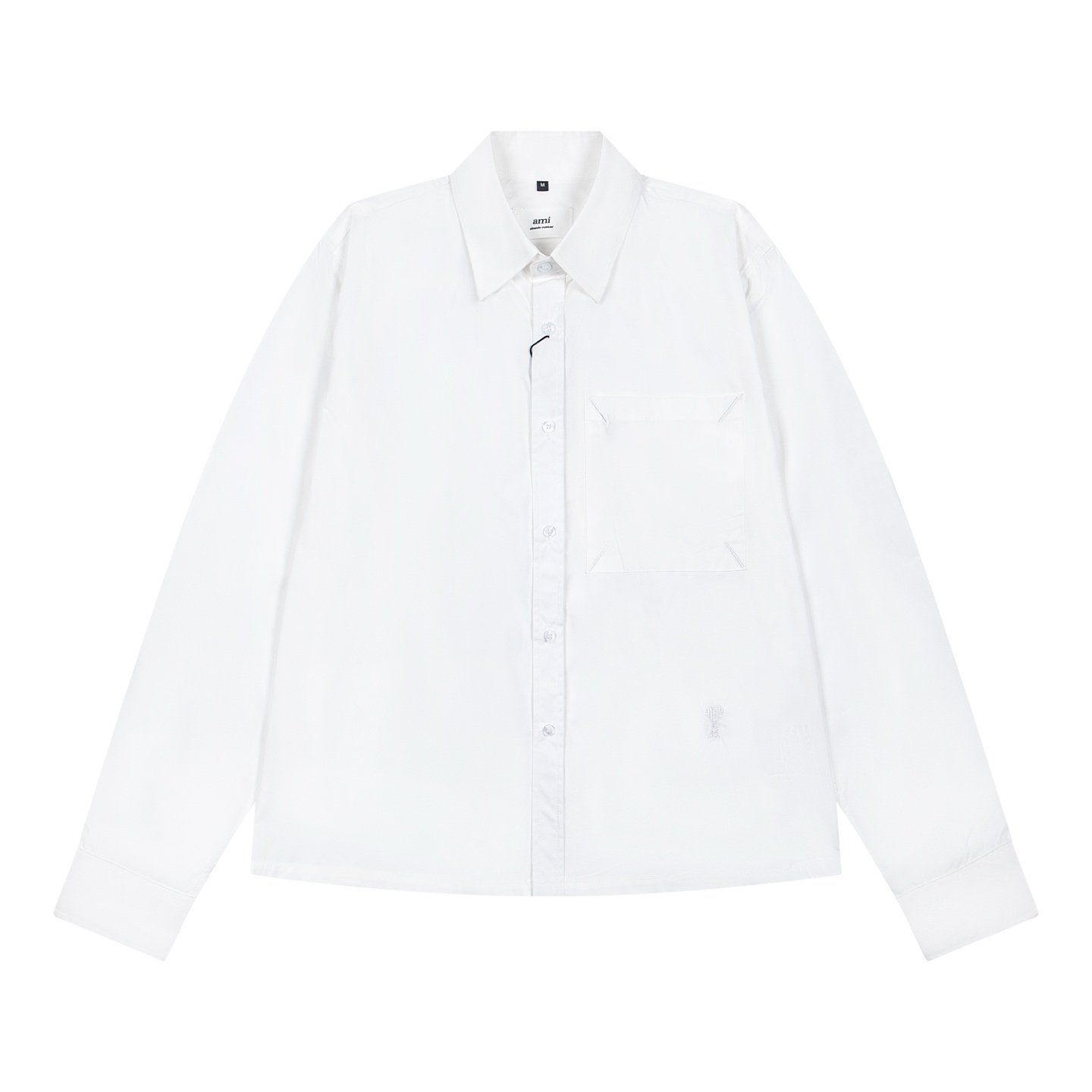 “Unique Love Shirt with Classic Embroidery in Blue and White Colors” - 图片 2