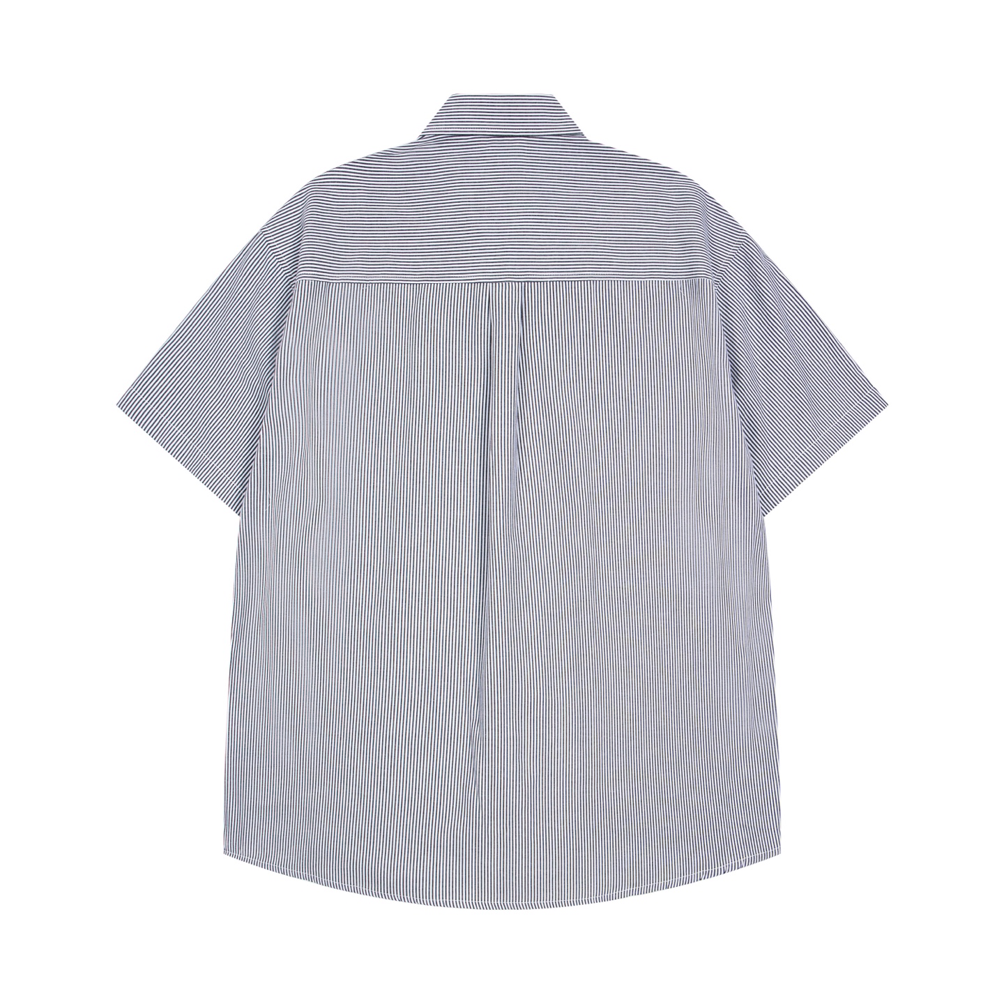 “Y.C 843 Covernat Shirt: Classic Korean Brand, Embroidered Letters, Blue/Gray Stripes, Multiple Sizes” - 图片 3