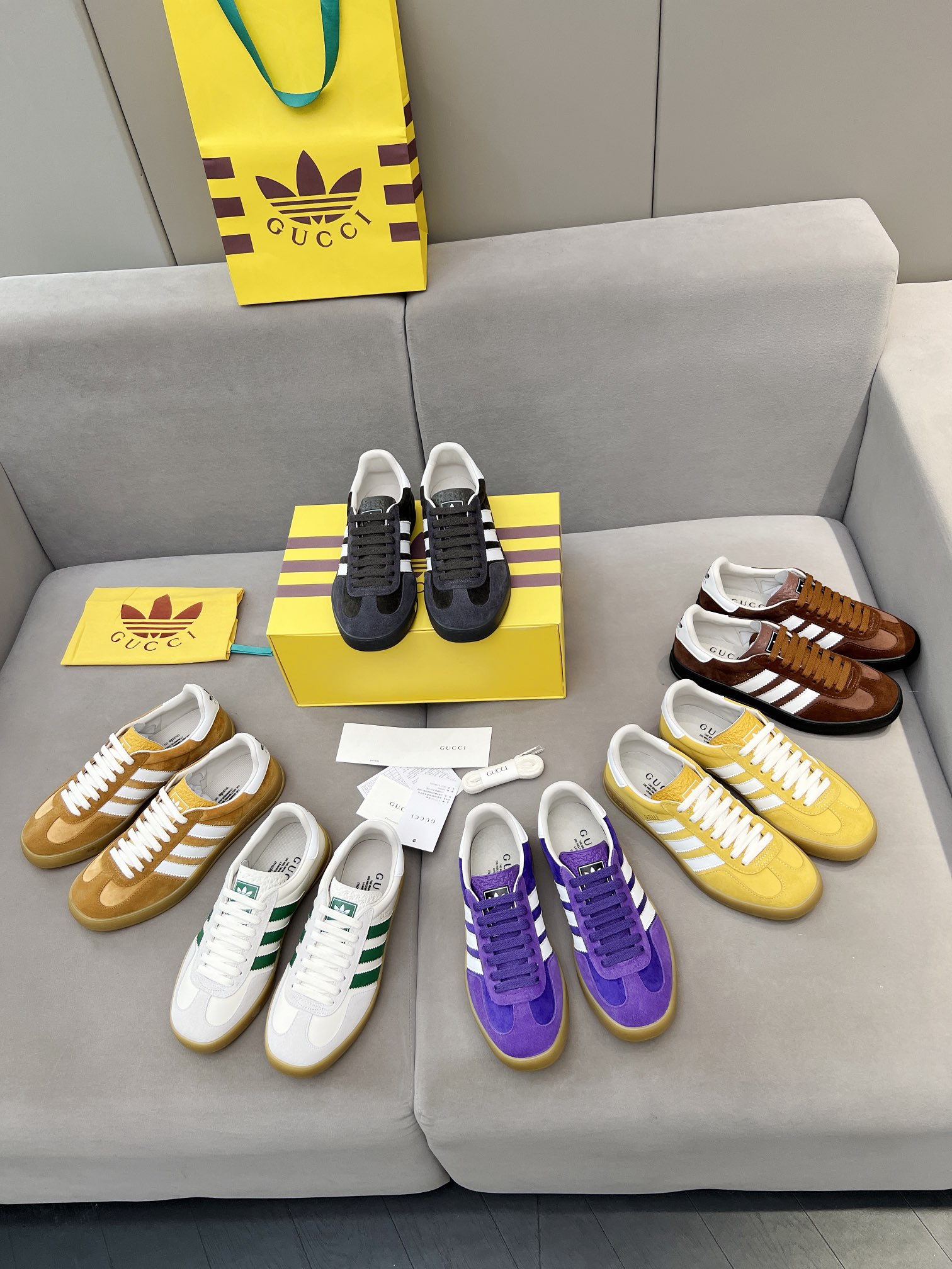 precio de fábrica p240 pesado co-branding AdidasGUCCI logotipo del trébol y las icónicas tres barras