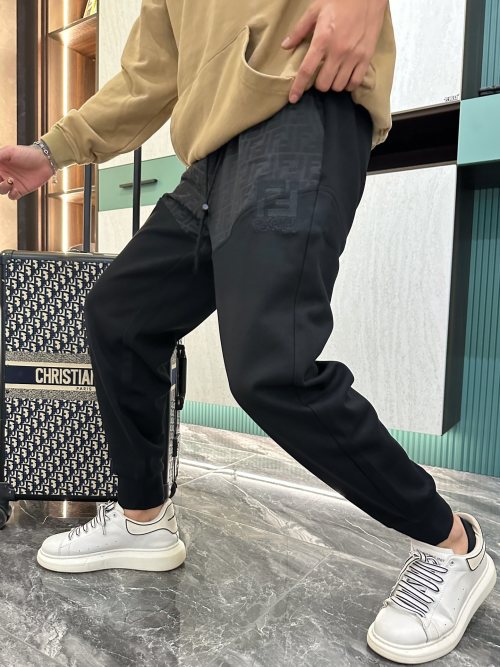 Fendi 2025 Spring New Men's Casual Pants with Classic Logo, Ultimate Comfort 1 Fendi 2025 Spring New Men's Casual Pants with Classic Logo, Ultimate Comfort
